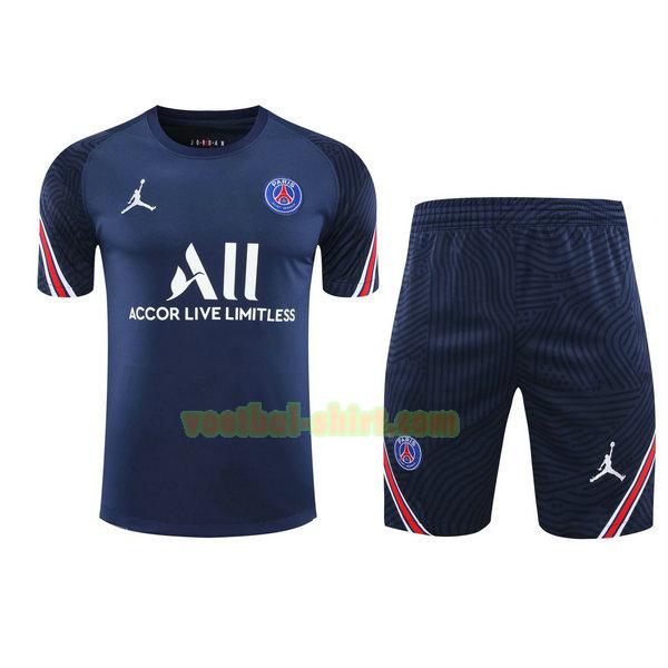 paris saint germain set opleiding 2021 blauw mannen