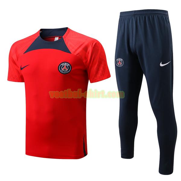 paris saint germain set opleiding 2022 2023 rood blauw mannen