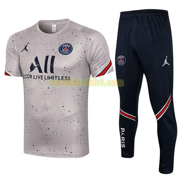 paris saint germain set opleiding 21 22 grijs mannen