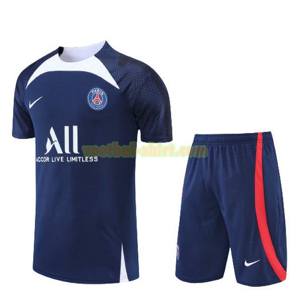 paris saint germain set training shirt 2022 2023 navy mannen