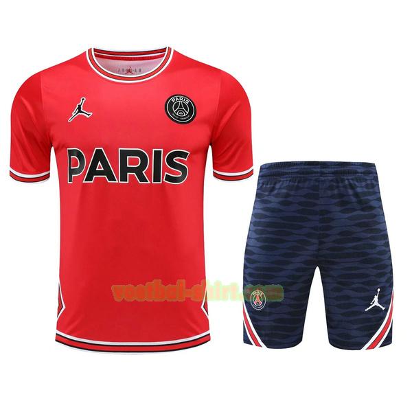 paris saint germain set training shirt 2022 2023 rood mannen