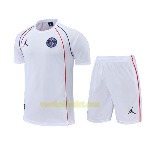 paris saint germain set training shirt 2022 2023 wit mannen