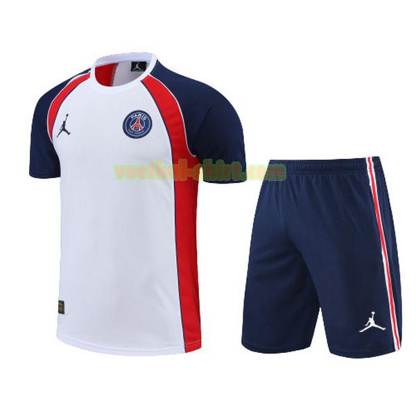 paris saint germain set training shirt 2022 2023 wit rood blauw mannen