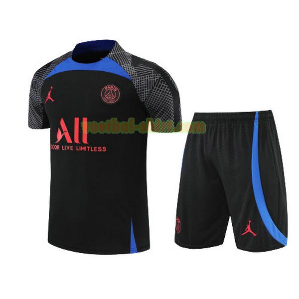 paris saint germain set training shirt 2022 2023 zwart mannen