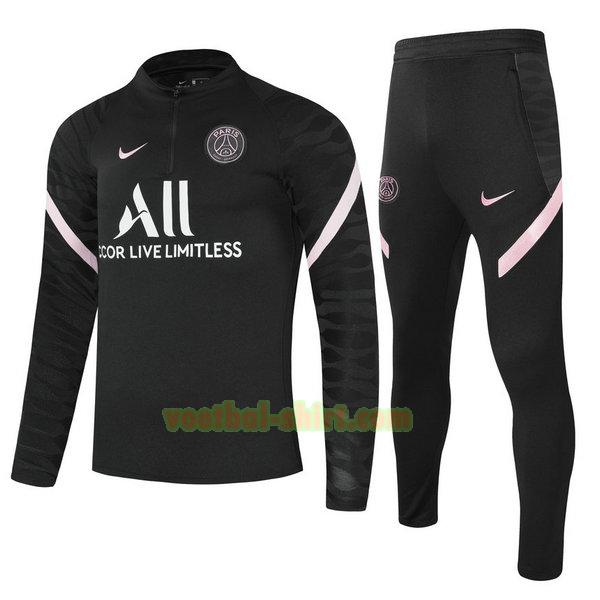 paris saint germain set trainingspak 2021 2022 zwart kinderen