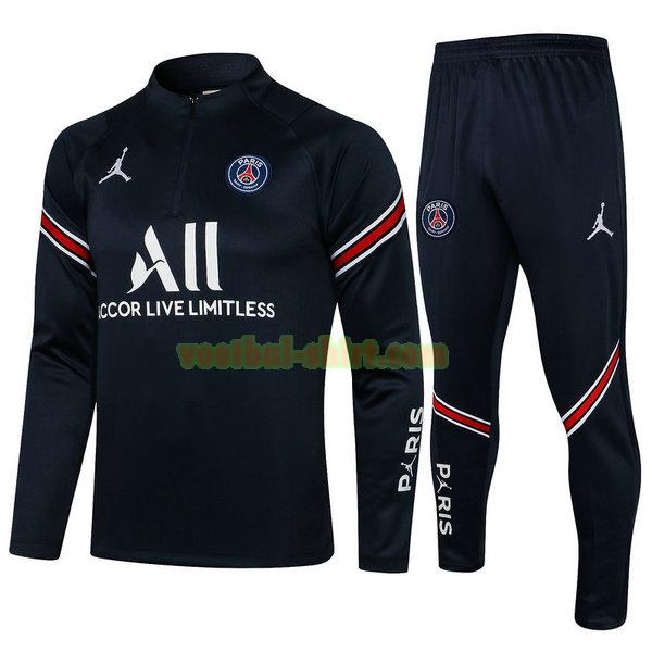 paris saint germain set trainingspak 2021 22 blauw mannen