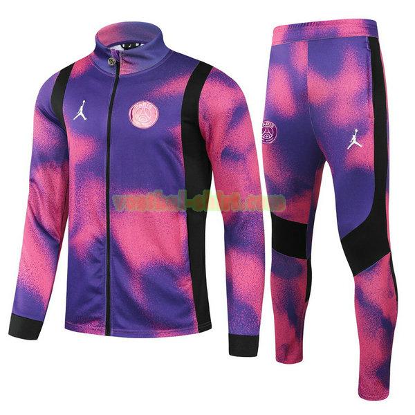 paris saint germain set trainingspak 2021 22 roze blauw kinderen