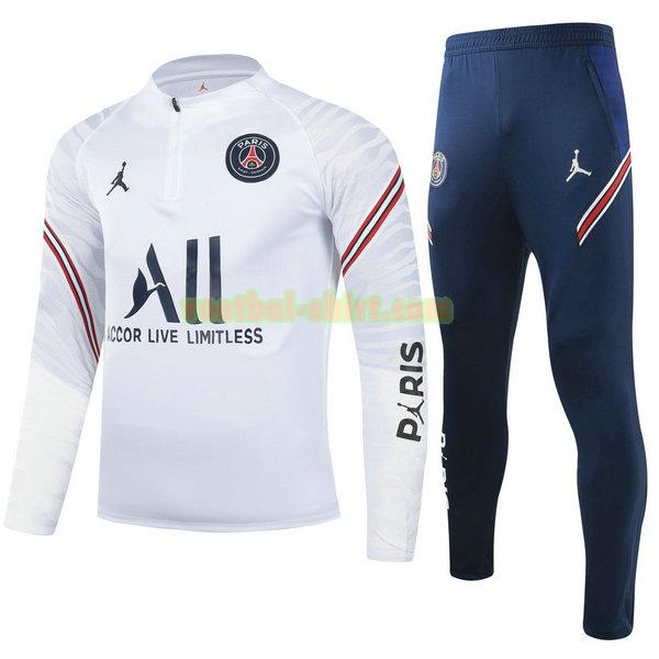 paris saint germain set trainingspak 2021 22 wit kinderen