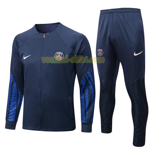 paris saint germain set trainingspak 2022 2023 blauw mannen