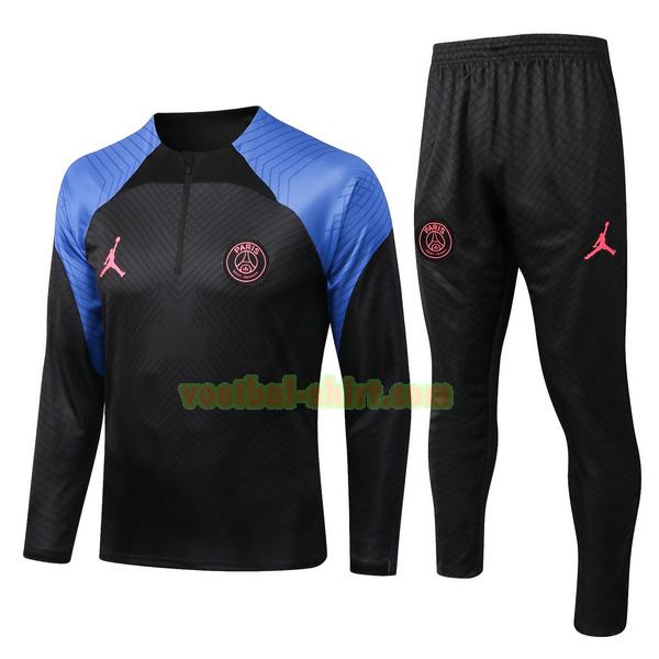 paris saint germain set trainingspak 2022 2023 zwart blauw mannen