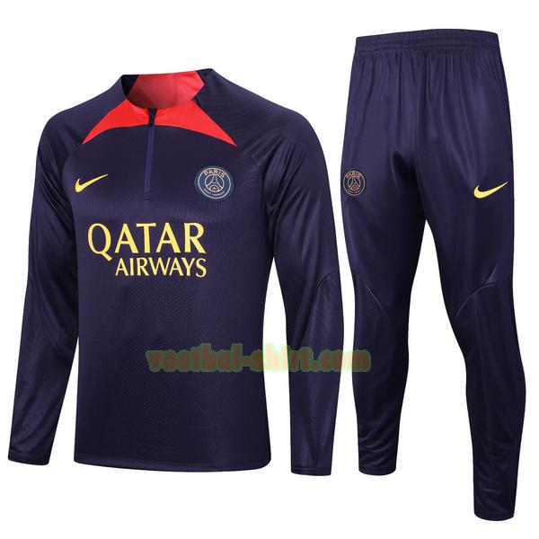 paris saint germain set trainingspak 2023 2024 purple mannen