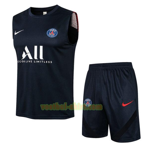 paris saint germain set vest 2021 2022 blauw mannen