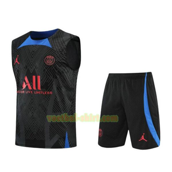 paris saint germain set vest 2022 2023 zwart mannen