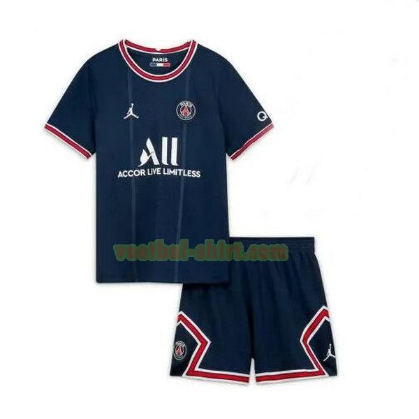 paris saint germain thuis shirt 2021 2022 blauw kinderen