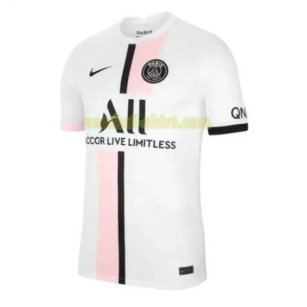 paris saint germain uit shirt 2021 2022 wit mannen