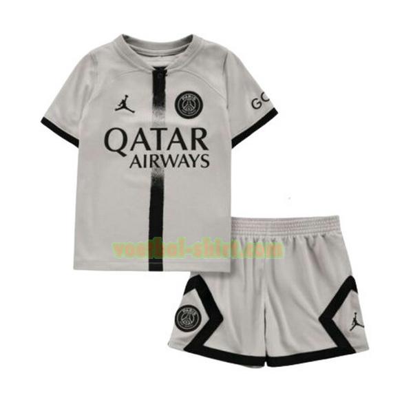 paris saint germain uit shirt 2022 2023 grijs kinderen