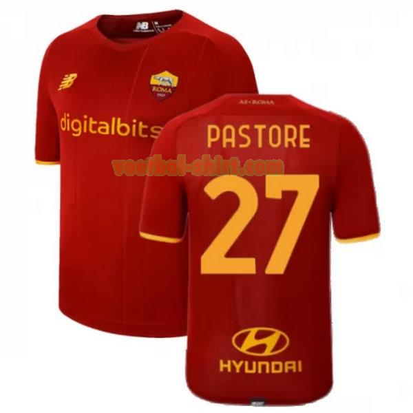 pastore 27 as roma thuis shirt 2021 2022 rood mannen