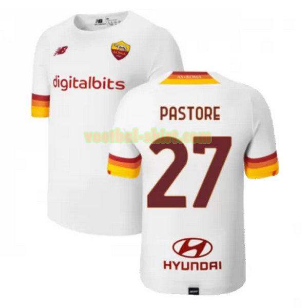 pastore 27 as roma uit shirt 2021 2022 wit mannen