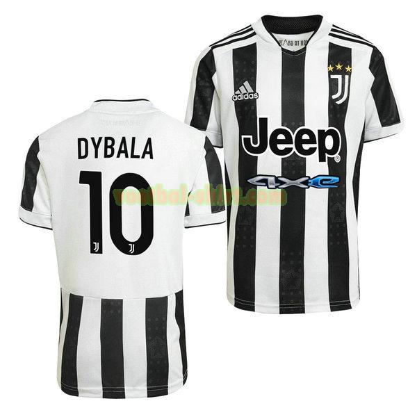 paulo dybala 10 juventus thuis shirt 2021 2022 zwart wit mannen