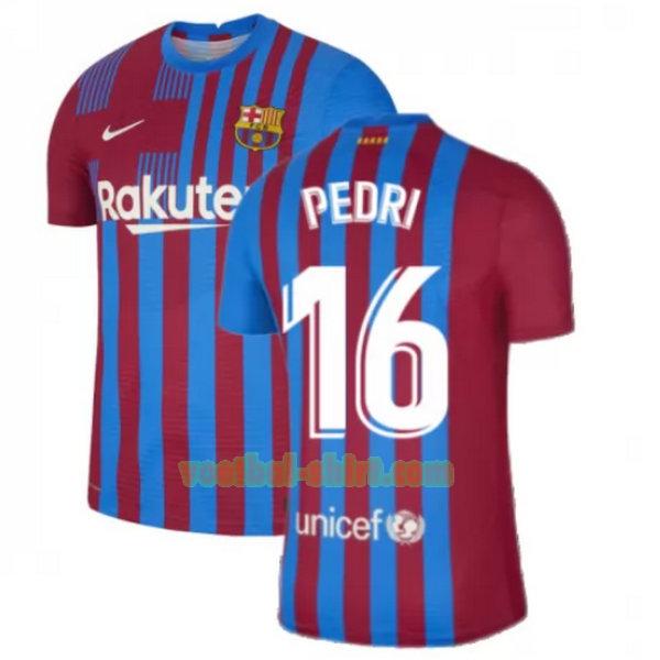 pedri 16 barcelona thuis shirt 2021 2022 rood wit mannen