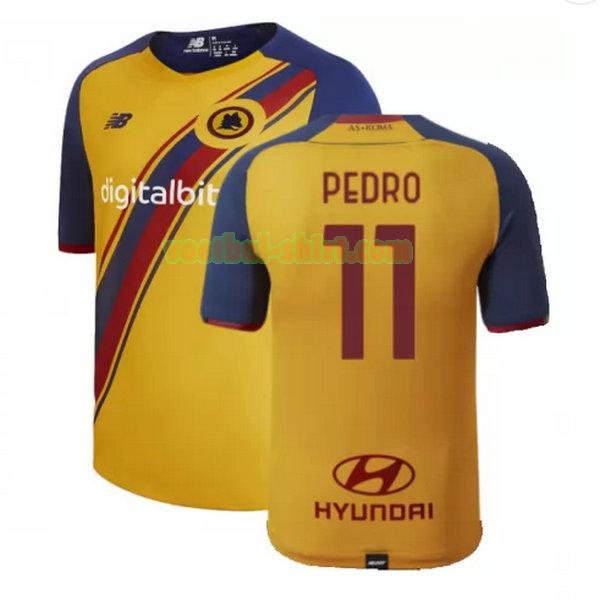 pedro 11 as roma fourth shirt 2021 2022 geel mannen