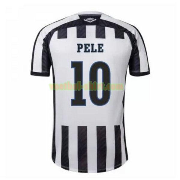 pele 10 santos fc uit shirt 2020-2021 zwart wit mannen