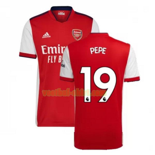 pepe 19 arsenal thuis shirt 2021 2022 rood mannen