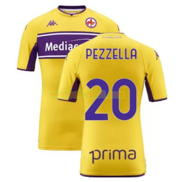 pezzella 20 fiorentina 3e shirt 2021 2022 geel mannen