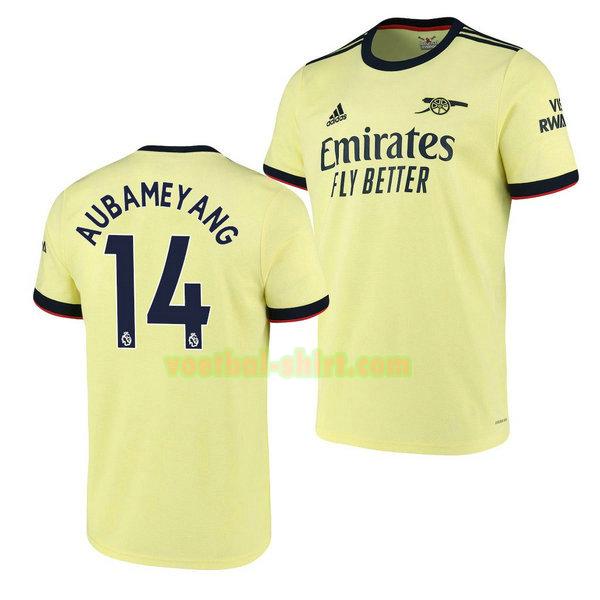 pierre emerick aubameyang 14 arsenal uit shirt 2021 2022 geel mannen