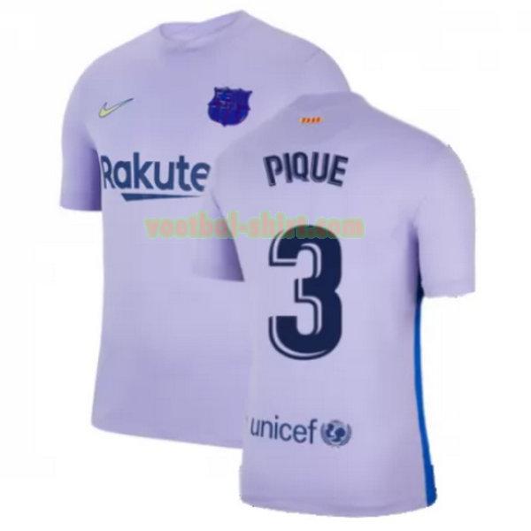 pique 3 barcelona uit shirt 2021 2022 geel mannen