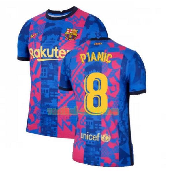 pjanic 8 barcelona 3e shirt 2021 2022 blauw rood mannen