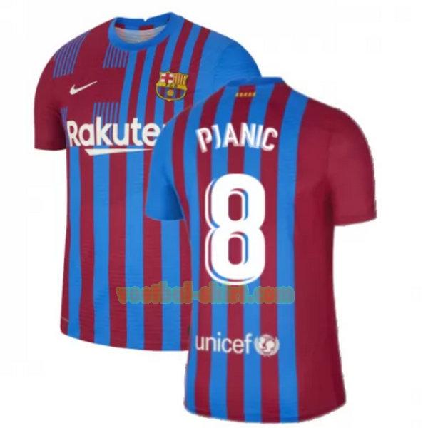 pjanic 8 barcelona thuis shirt 2021 2022 rood wit mannen