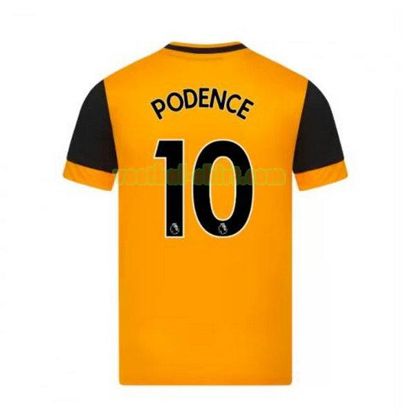 podence 10 wolves thuis shirt 2020-2021 geel mannen