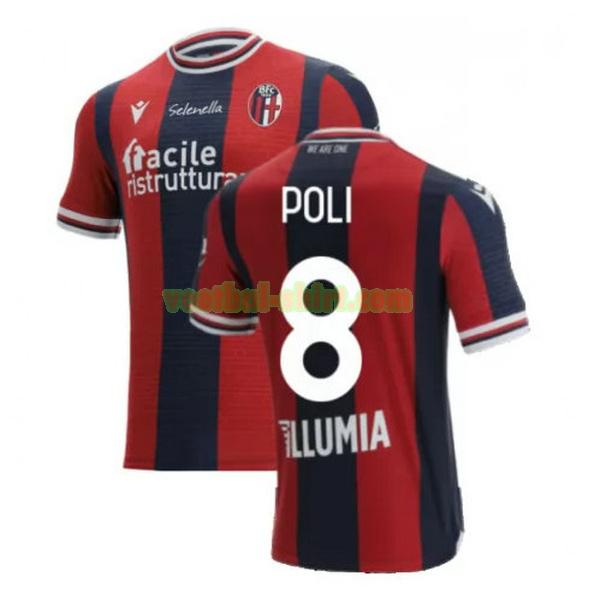 poli 8 bologna thuis shirt 2021 2022 rood blauw mannen