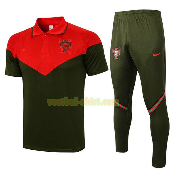 portugal set poloshirt 2021 2022 rood groen mannen