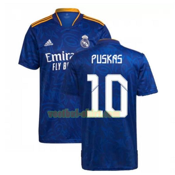 puskas 10 real madrid uit shirt 2021 2022 blauw mannen