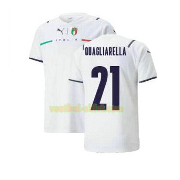 quagliarella 21 italië uit shirt 2021 2022 wit mannen