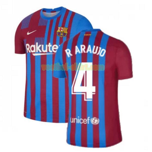 r araujo 4 barcelona thuis shirt 2021 2022 rood wit mannen