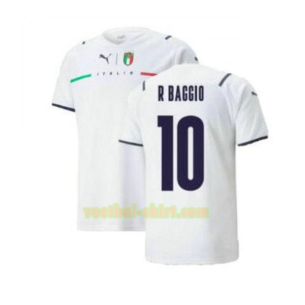 r baggio 10 italië uit shirt 2021 2022 wit mannen