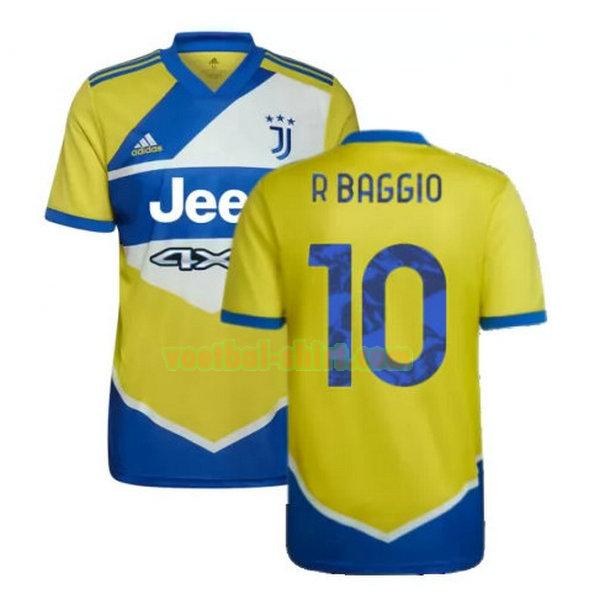 r baggio 10 juventus 3e shirt 2021 2022 geel blauw mannen