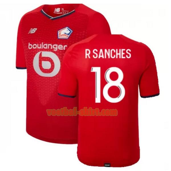 r sanches 18 lille osc thuis shirt 2021 2022 rood mannen