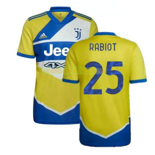 rabiot 25 juventus 3e shirt 2021 2022 geel blauw mannen