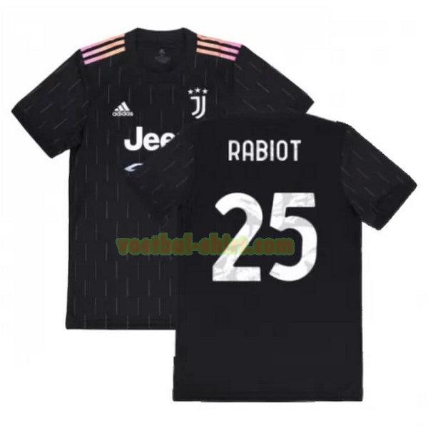 rabiot 25 juventus uit shirt 2021 2022 zwart mannen