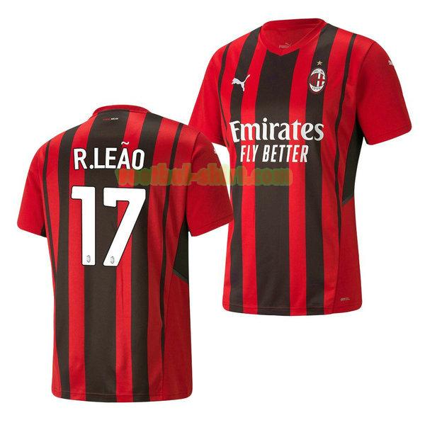 rafael leao 17 ac milan thuis shirt 2021 2022 rood mannen