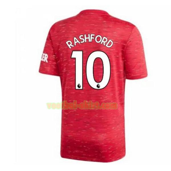 rashford 10 manchester united thuis shirt 2020-2021 mannen