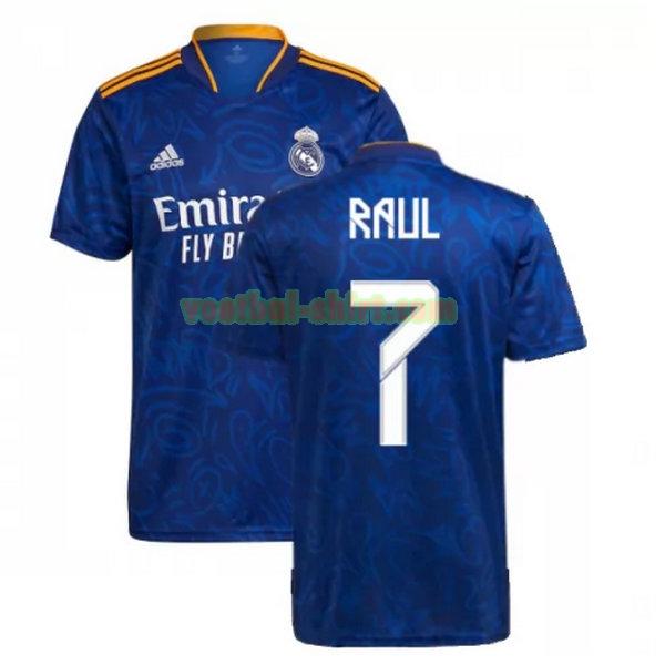 raul 7 real madrid uit shirt 2021 2022 blauw mannen