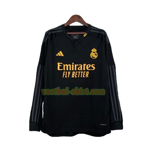 real madrid lange mouwen 3e shirt 2023 2024 zwart mannen