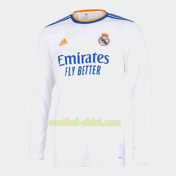 real madrid lange mouwen thuis shirt 2021 2022 wit mannen