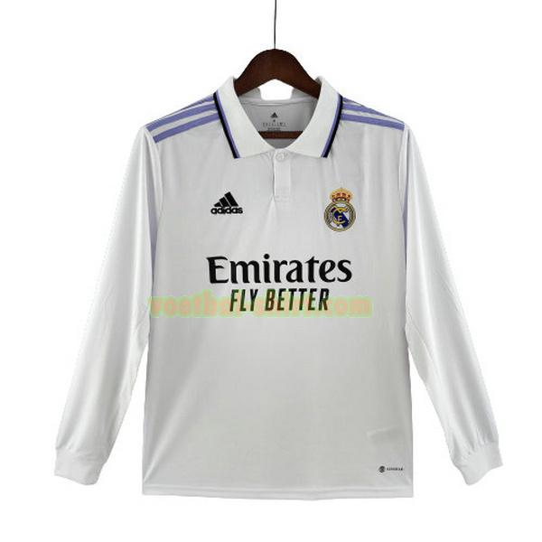 real madrid lange mouwen thuis shirt 2022 2023 wit mannen