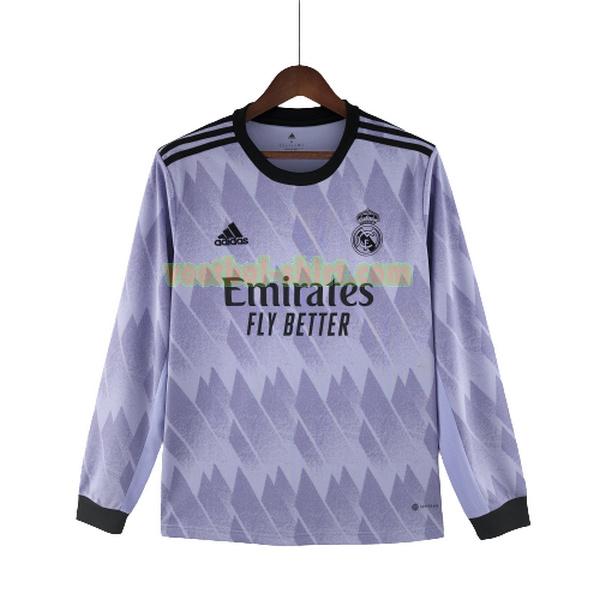 real madrid lange mouwen uit shirt 2022 2023 blauw mannen